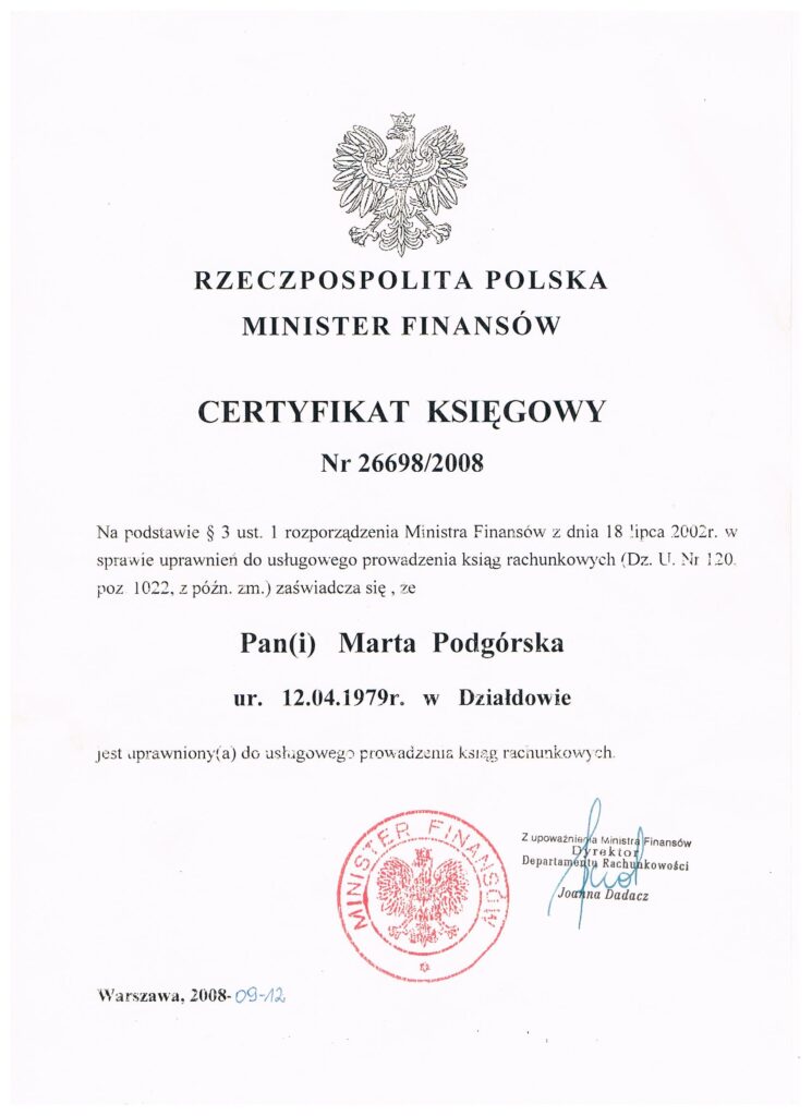 Certyfikaty i współpraca